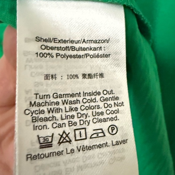 DKNY Vibrant Green Mock Turtleneck Envelope Sleeve Minidress - Picture 6 of 7